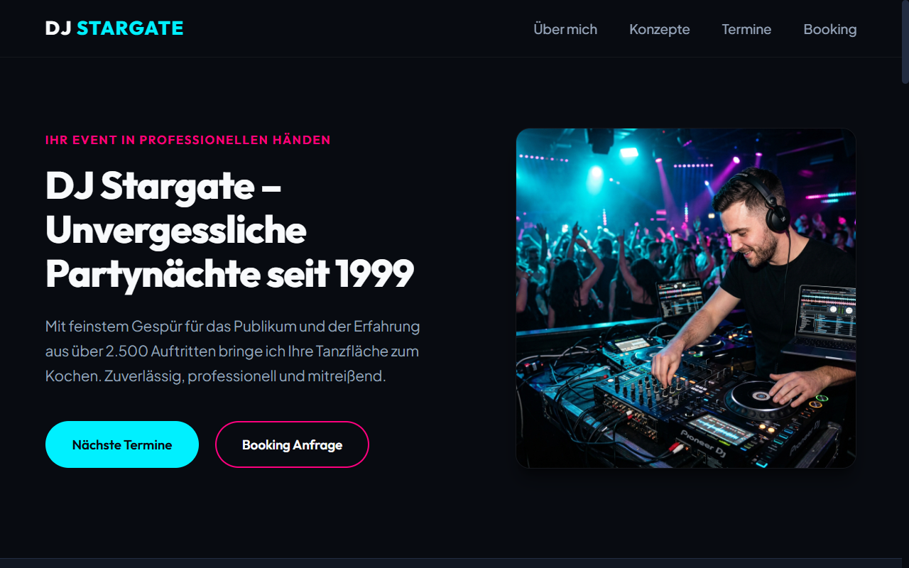 DJ Stargate Website Preview